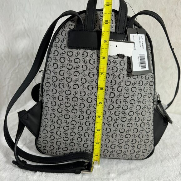 Guess Logo Mini Backpack Pandore DD672429 Black Logo Print Monogram NWT - Picture 6 of 7